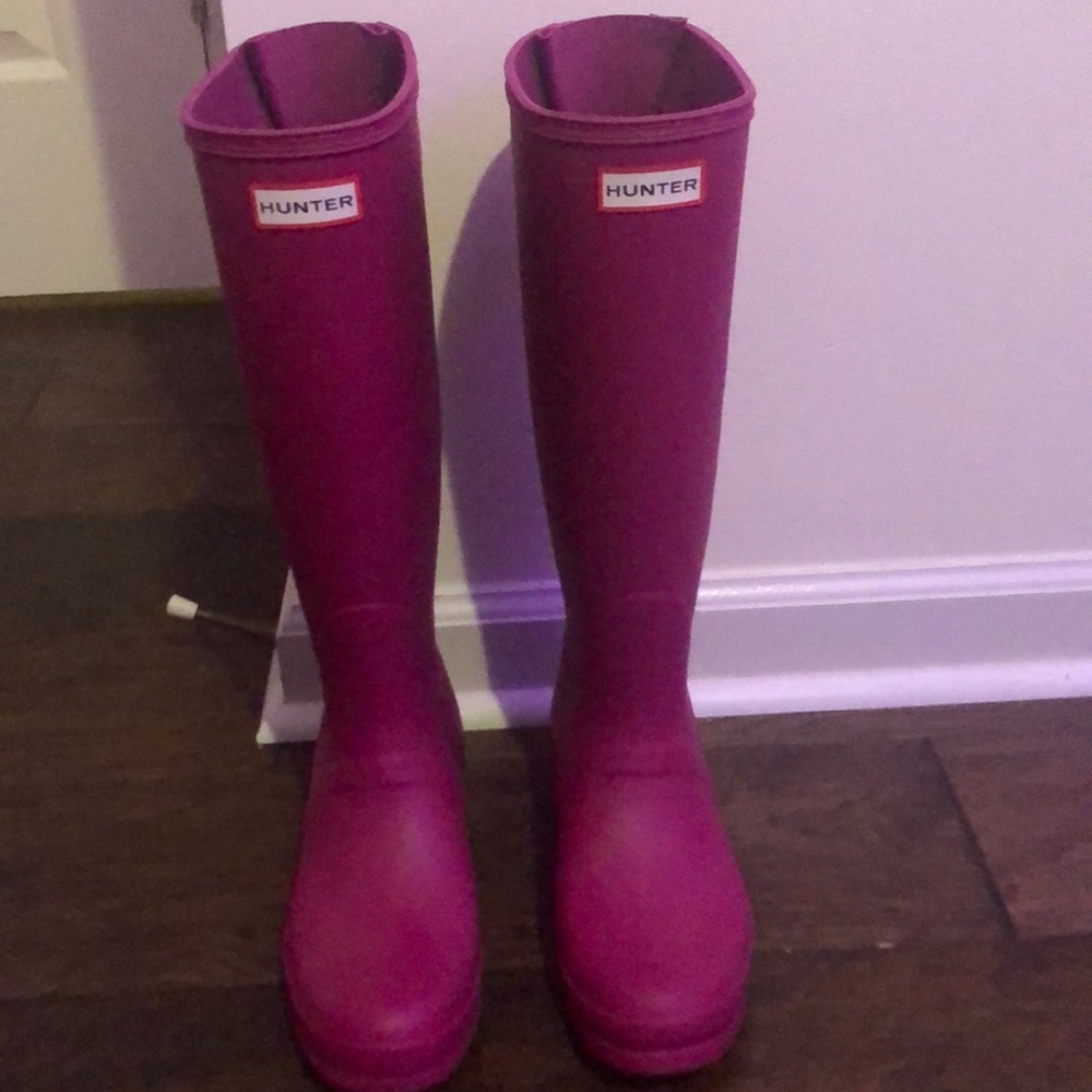 Pink hunter boots size 9